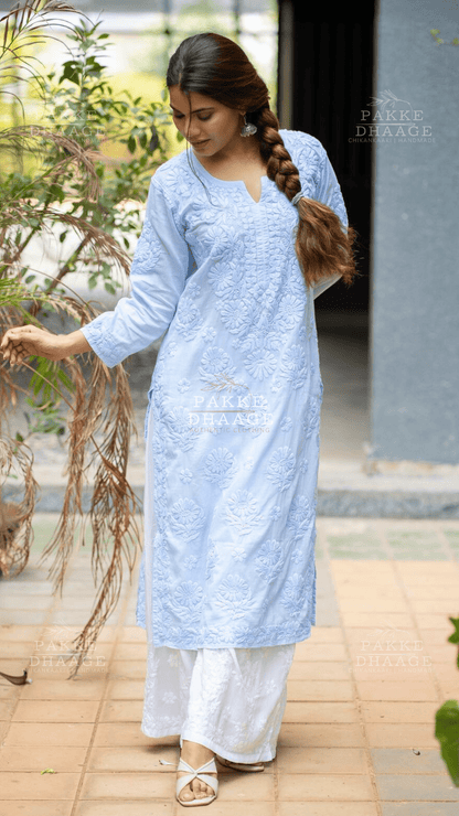 Fida Pure Modal Kurta - Powder Blue