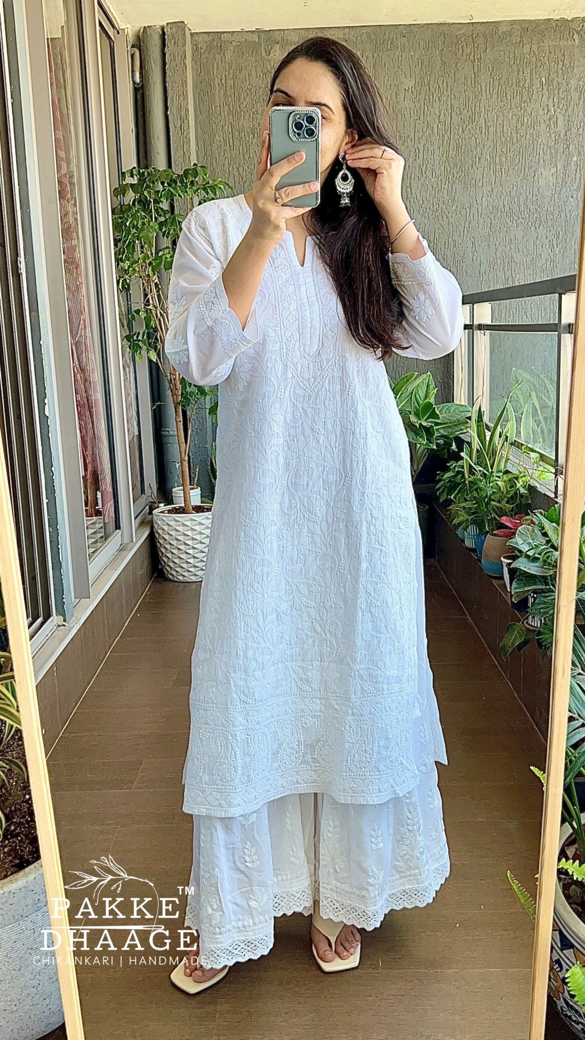 Fiza Pure Mulmul Cotton Kurta - Classic White